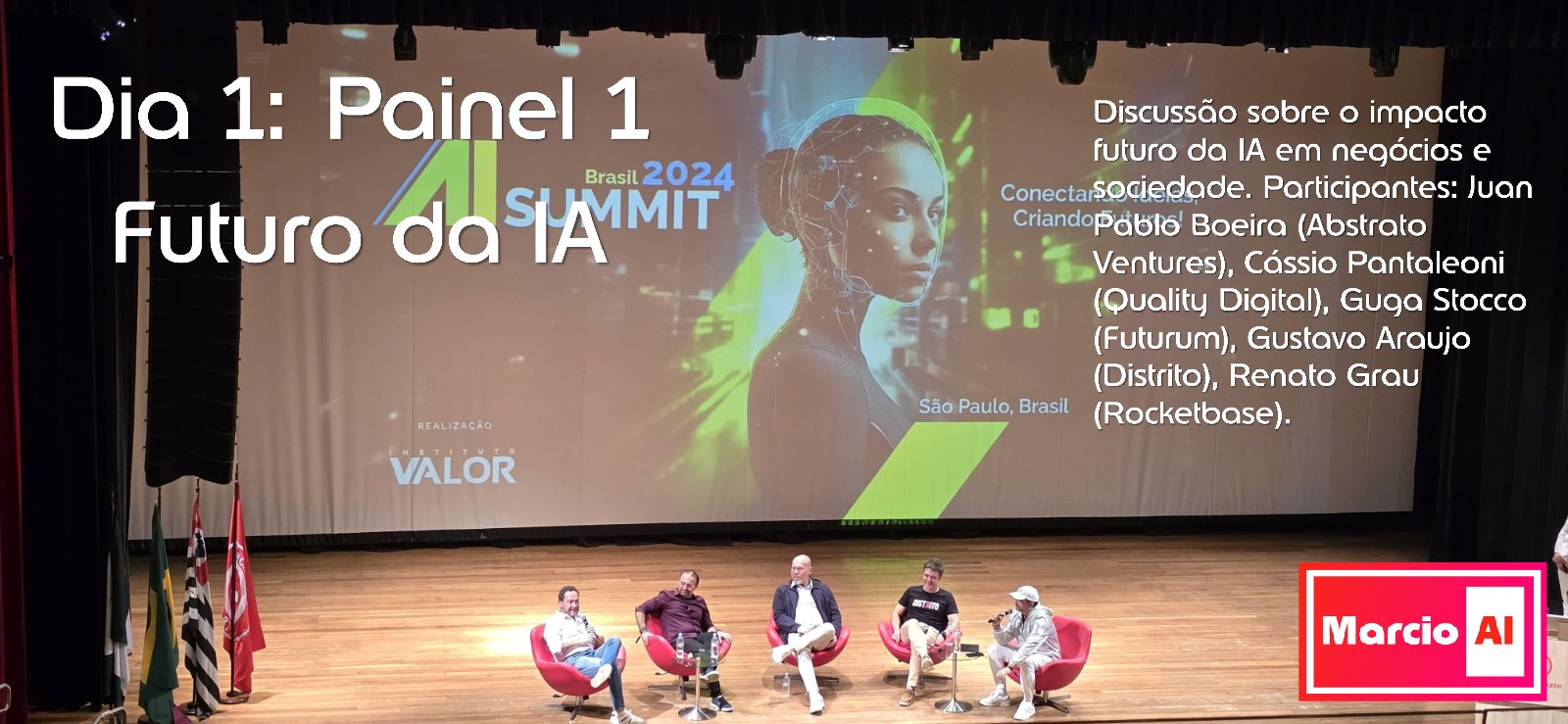 Painel Futuro da IA no primeiro dia do AI Summit Brasil 2024