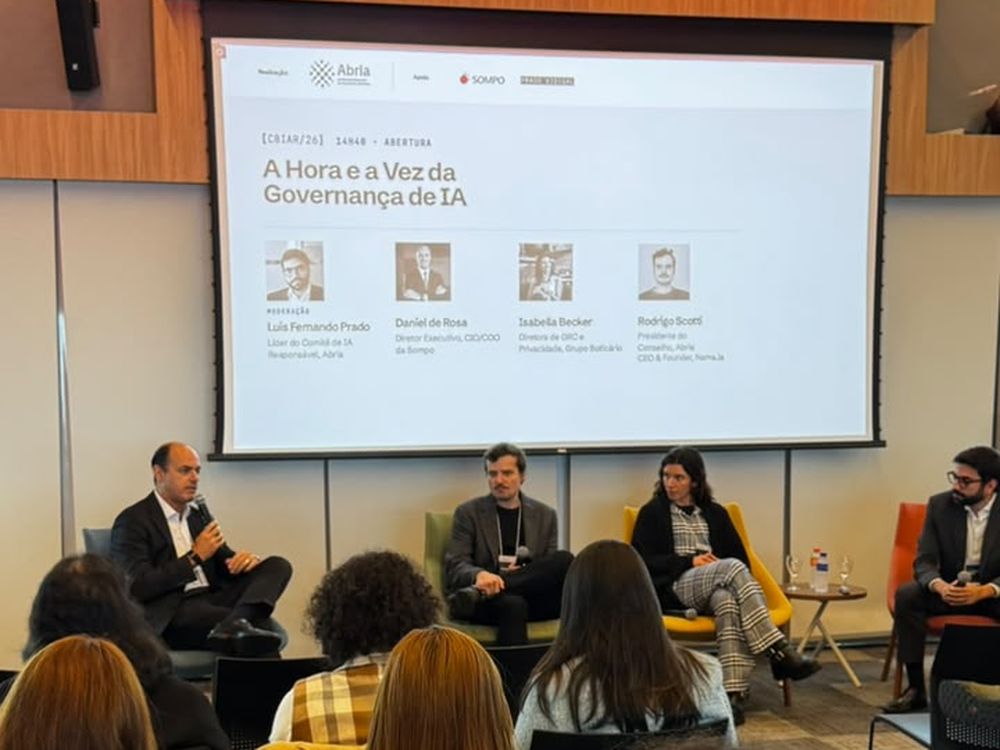 Painel A Hora e a Vez da Governança de IA, na abertura do I Congresso Brasileiro de IA Responsável