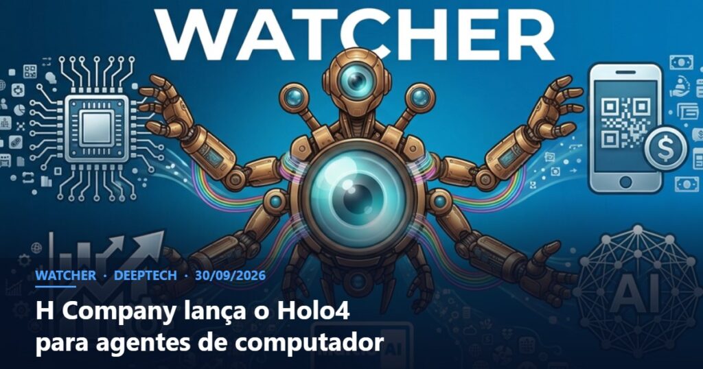 Capa do Watcher com o título H Company lança o Holo4 para agentes de computador