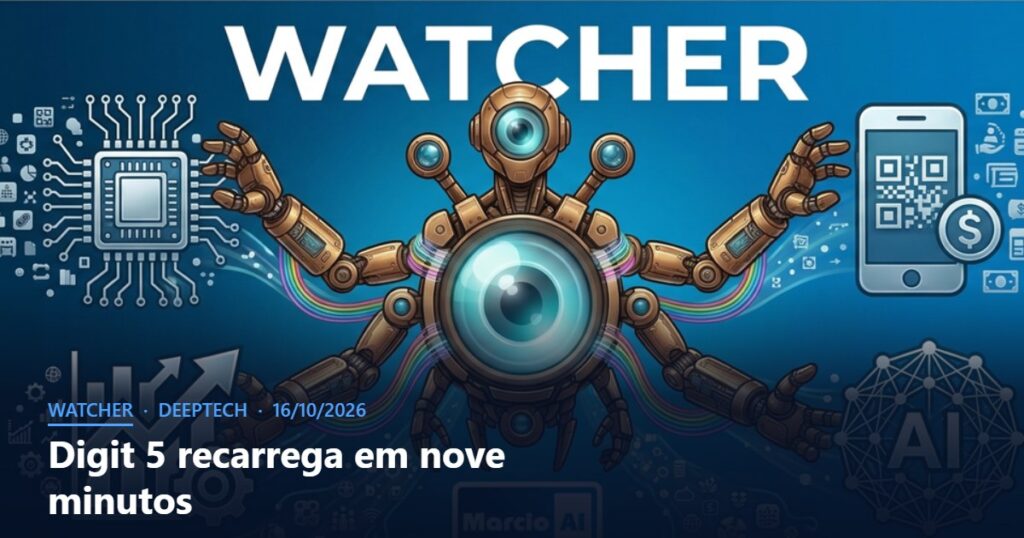 Capa do Watcher com o título Digit 5 recarrega em nove minutos