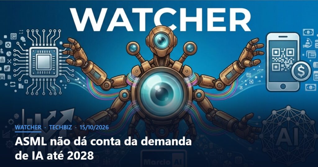 Capa do Watcher com o título ASML não dá conta da demanda de IA até 2028