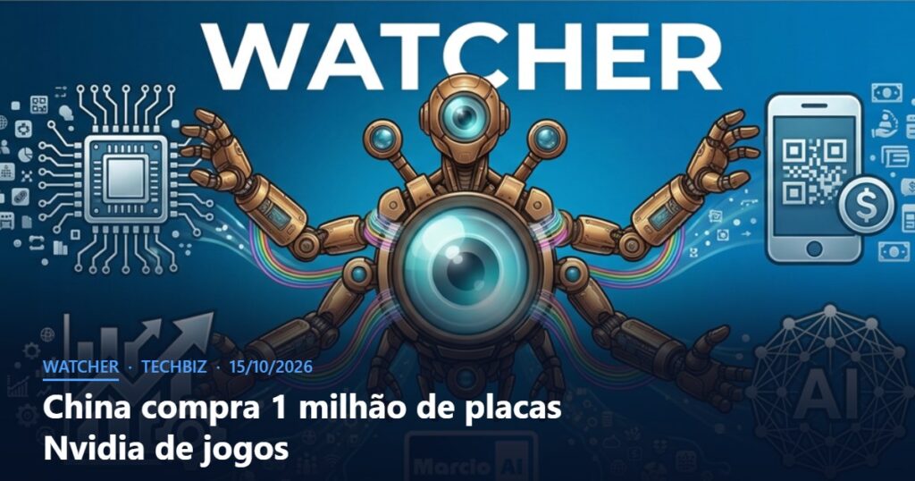 Capa do Watcher com o título China compra 1 milhão de placas Nvidia de jogos
