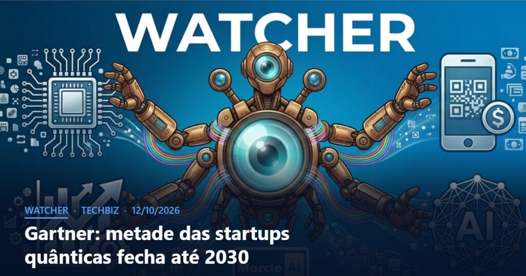 Capa do Watcher com o título Gartner: metade das startups quânticas fecha até 2030