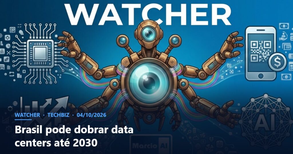 Capa do Watcher com o título Brasil pode dobrar data centers até 2030