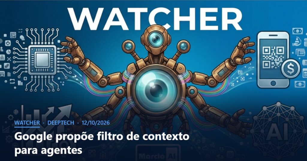 Capa do Watcher com o título Google propõe filtro de contexto para agentes