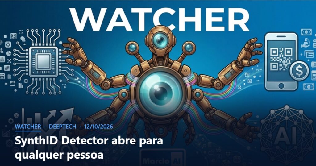 Capa do Watcher com o título SynthID Detector abre para qualquer pessoa