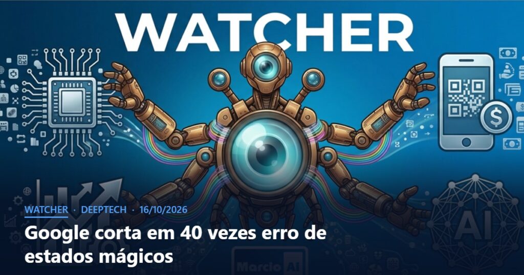 Capa do Watcher com o título Google corta em 40 vezes erro de estados mágicos