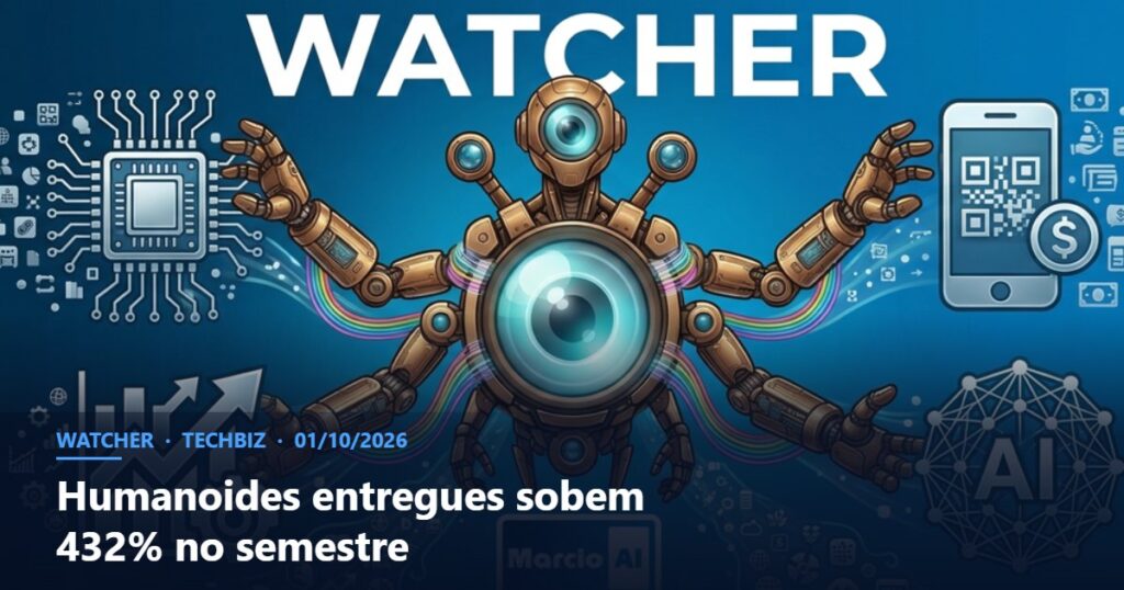 Capa do Watcher com o título Humanoides entregues sobem 432% no semestre