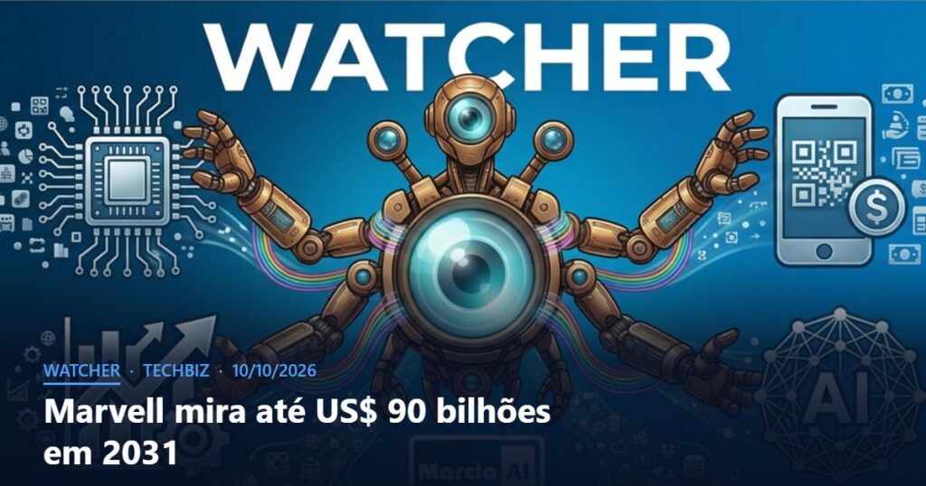 Capa do Watcher com o título Marvell mira até US$ 90 bilhões em 2031