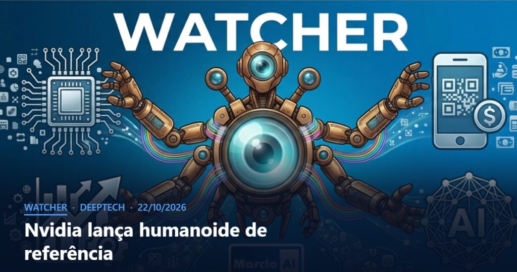 Capa do Watcher com o título Nvidia lança humanoide de referência