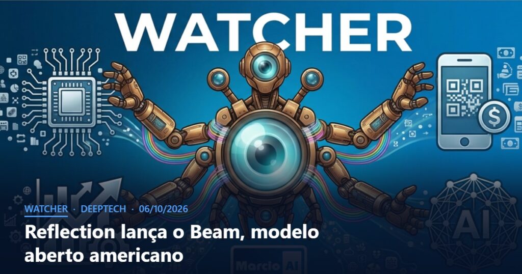 Capa do Watcher com o título Reflection lança o Beam, modelo aberto americano