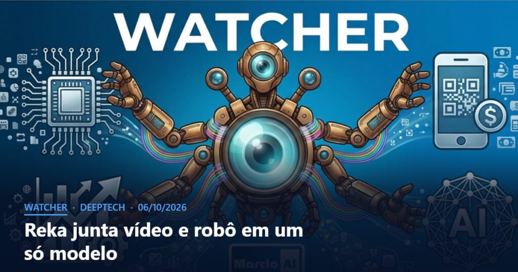 Capa do Watcher com o título Reka junta vídeo e robô em um só modelo