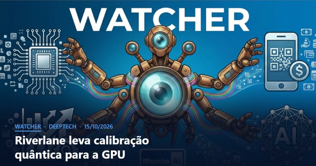 Capa do Watcher com o título Riverlane leva calibração quântica para a GPU