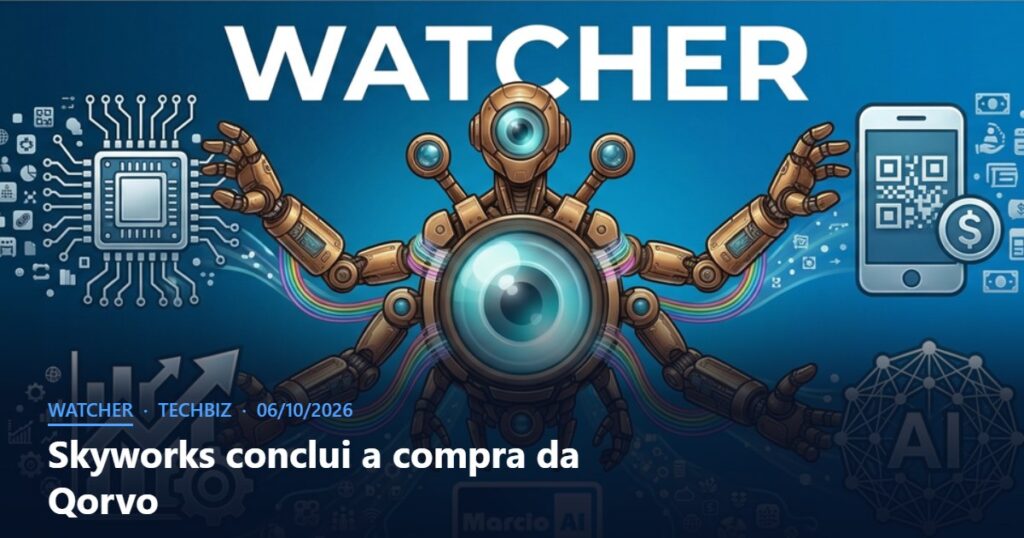 Capa do Watcher com o título Skyworks conclui a compra da Qorvo