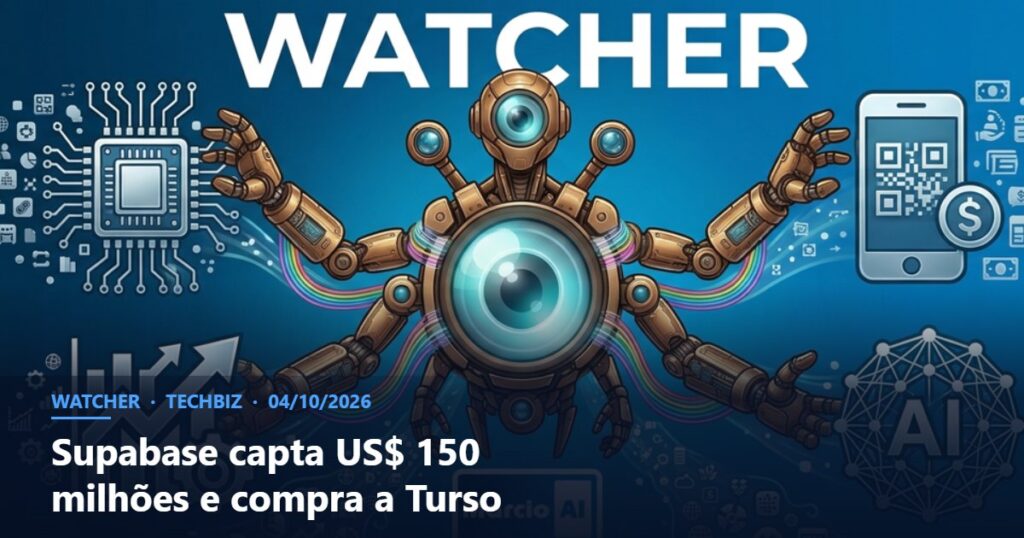 Capa do Watcher com o título Supabase capta US$ 150 milhões e compra a Turso